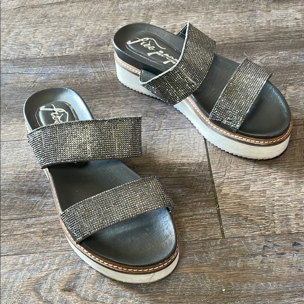 Free people rhinestone sandals